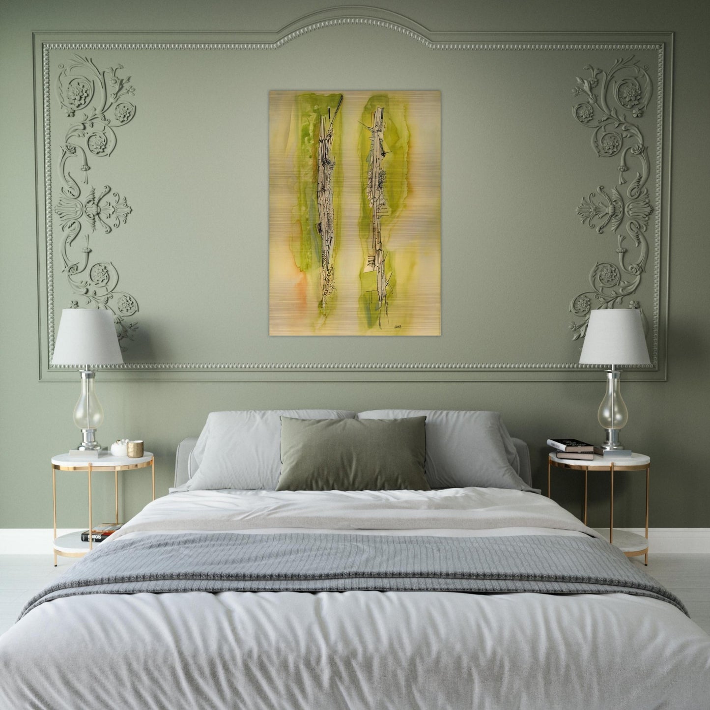 Untitled - 1940 - Wols Brushed Aluminum Print - 70x100 cm / 28x40 inches | Wols Aluminum Print | Wols Prints