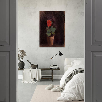 GERANIUM - Odilon Redon Brushed Aluminum Print - 70x100 cm / 28x40 inches | Odilon Redon Aluminum Print | Odilon Redon Prints