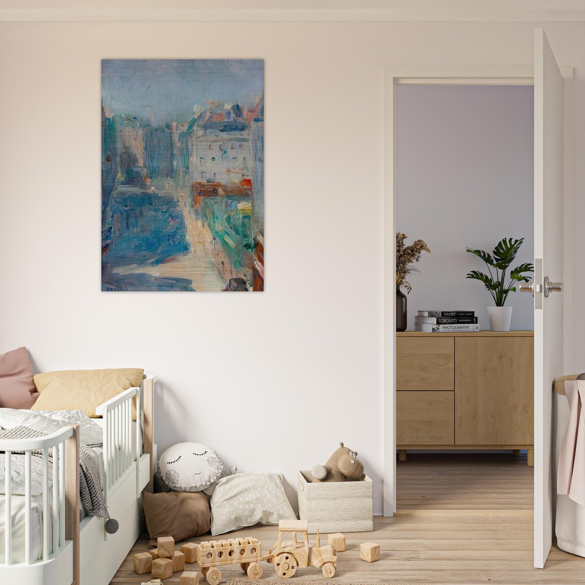 View of the Paris Hotel - Tarsila do Amaral Brushed Aluminum Print - 70x100 cm / 28x40 inches | Tarsila do Amaral Aluminum Print | Tarsila do Amaral Prints