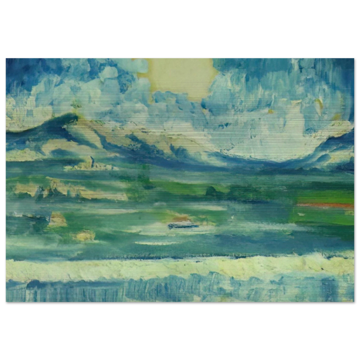 LANDSCAPE NEAR AMPURDAN 2 - Salvador Dali Brushed Aluminum Print - 70x100 cm / 28x40 inches | Salvador Dali Aluminum Print | Salvador Dali Prints