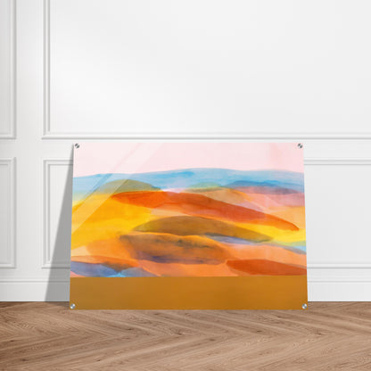 Golden Harvest - 1981 - Ronnie Landfield Acrylic Print - 70x100 cm / 28x40″ inches