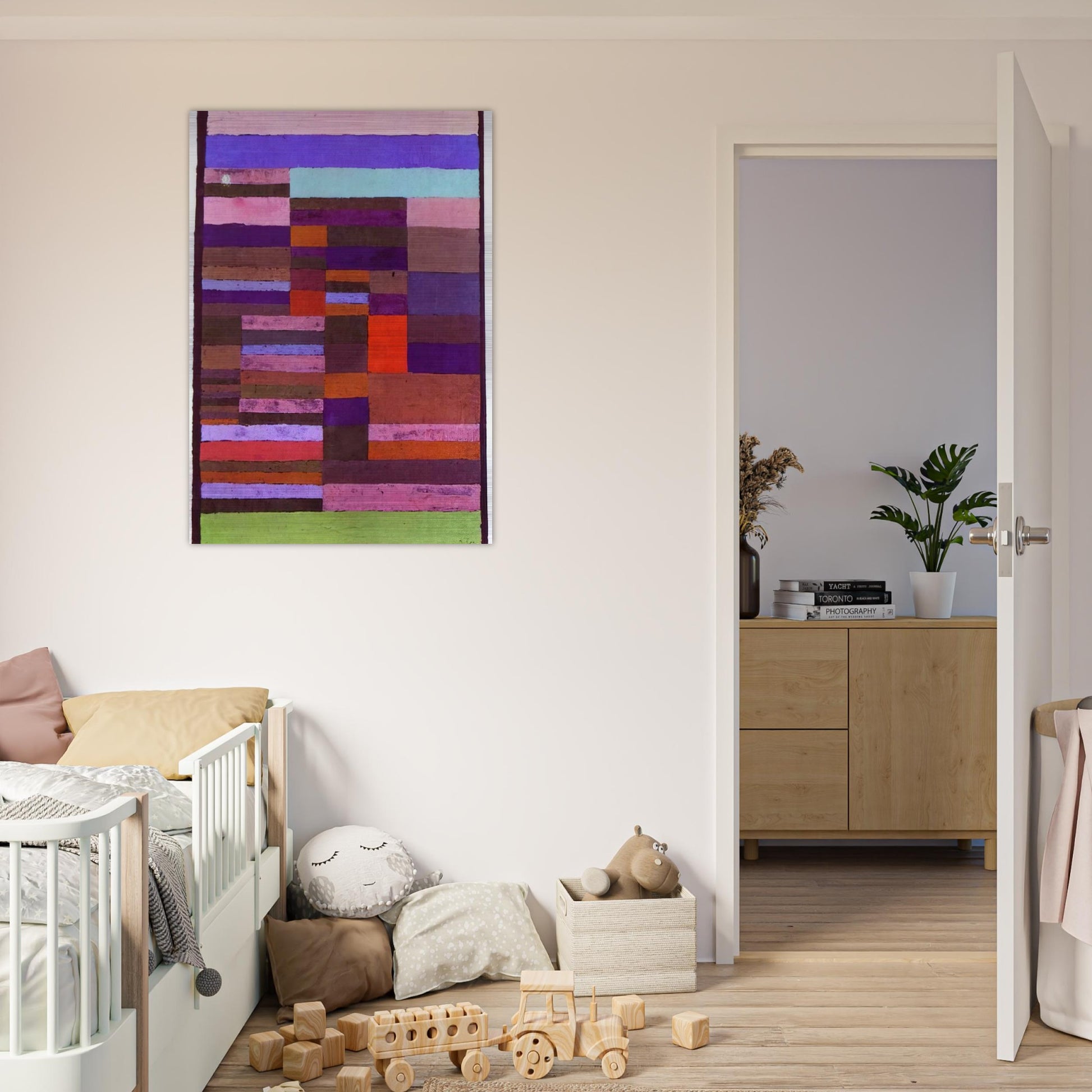 INDIVIDUALIZED ALTIMETRY OF STRIPES 1930 - Paul Klee Brushed Aluminum Print - 70x100 cm / 28x40 inches | Paul Klee Aluminum Print | Paul Klee Prints