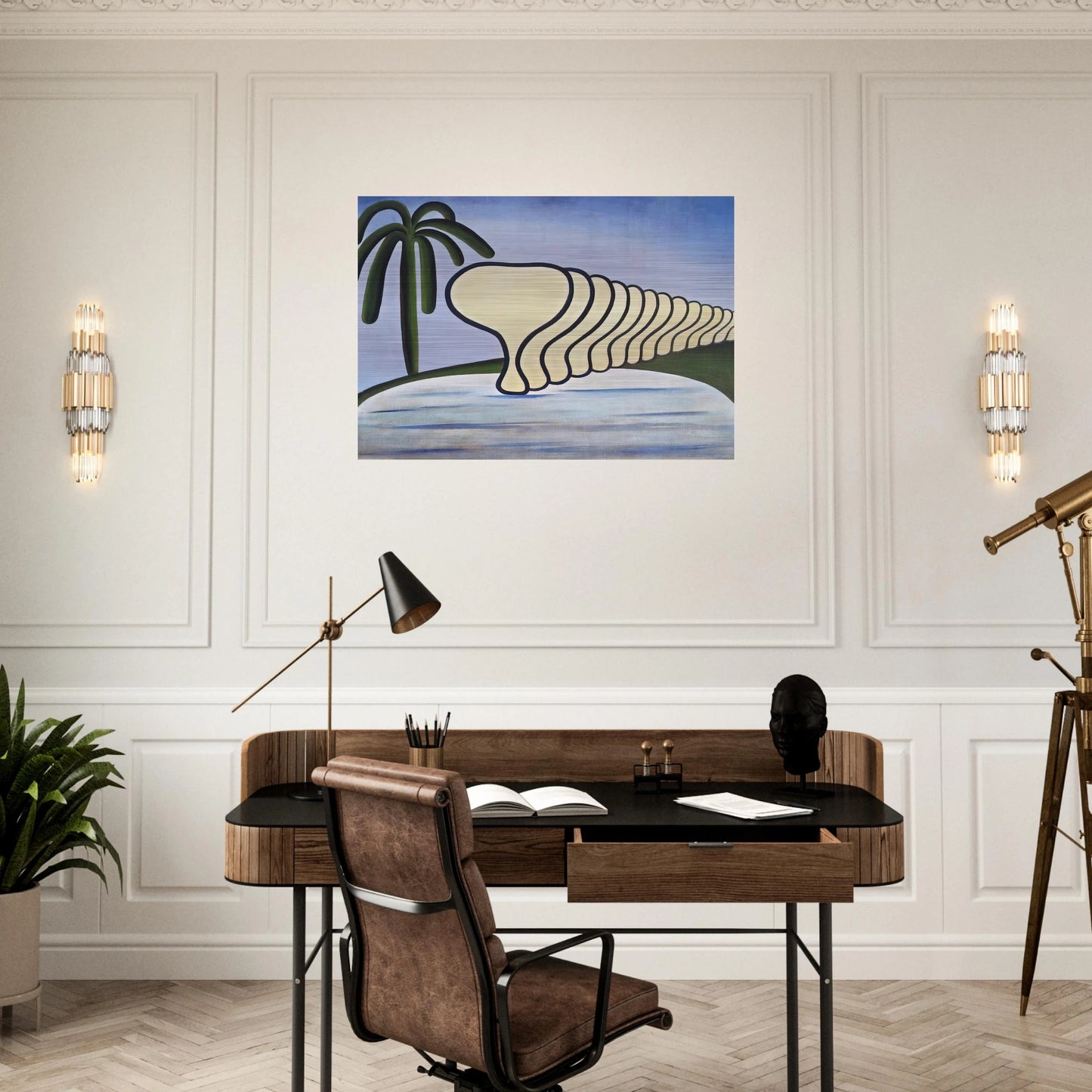 Sleep - Tarsila do Amaral Brushed Aluminum Print - 70x100 cm / 28x40 inches | Tarsila do Amaral Aluminum Print | Tarsila do Amaral Prints