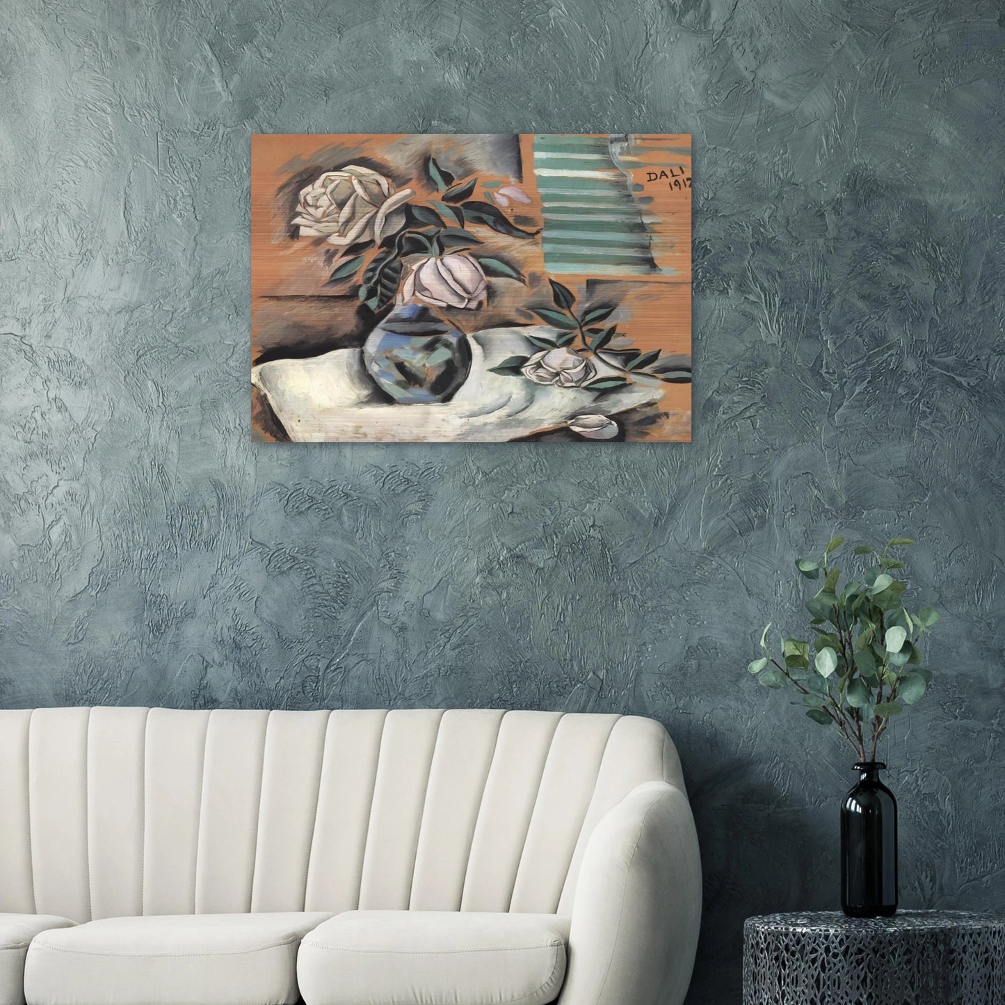 BOUQUET L IMPORTANT C EST LA ROSE - Salvador Dali Brushed Aluminum Print - 70x100 cm / 28x40 inches | Salvador Dali Aluminum Print | Salvador Dali Prints
