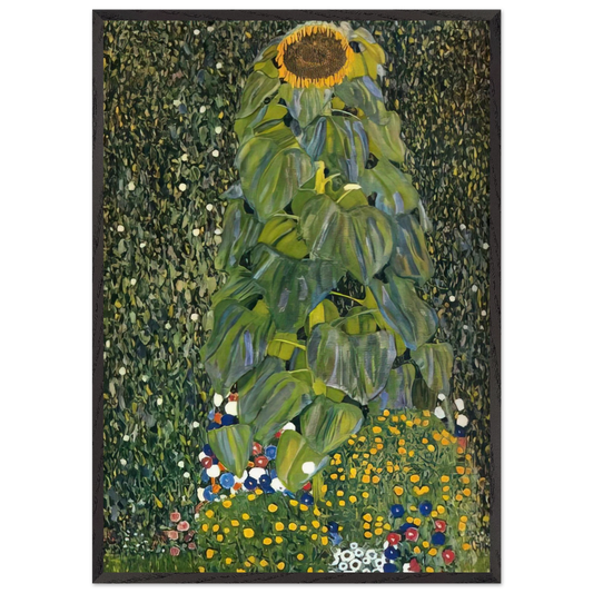 THE SUNFLOWER 1907 - Gustav Klimt 70x100 cm / 28x40 inches Framed Art Print – Black Wooden Frame
