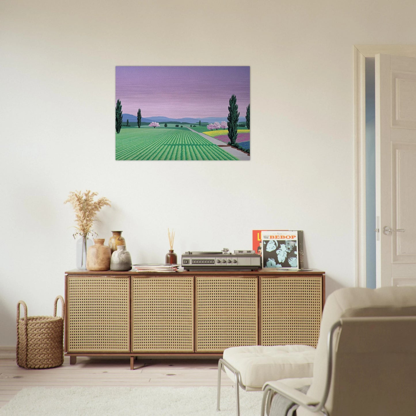 Farmlands - Hiroshi Nagai Brushed Aluminum Print - 70x100 cm / 28x40 inches | Hiroshi Nagai Aluminum Print | Hiroshi Nagai Prints
