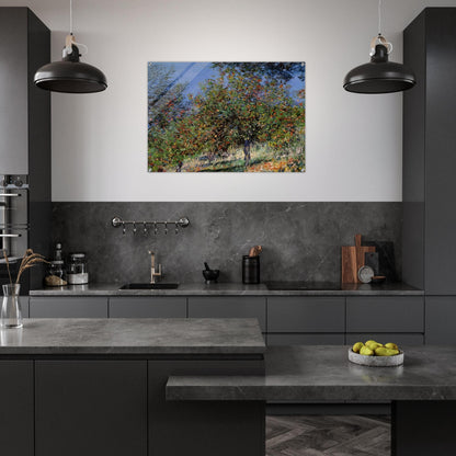 Apple Trees on the Chantemesle Hill - claude monet Acrylic Print - 70x100 cm / 28x40″ inches | claude monet Wall Art | claude monet Prints