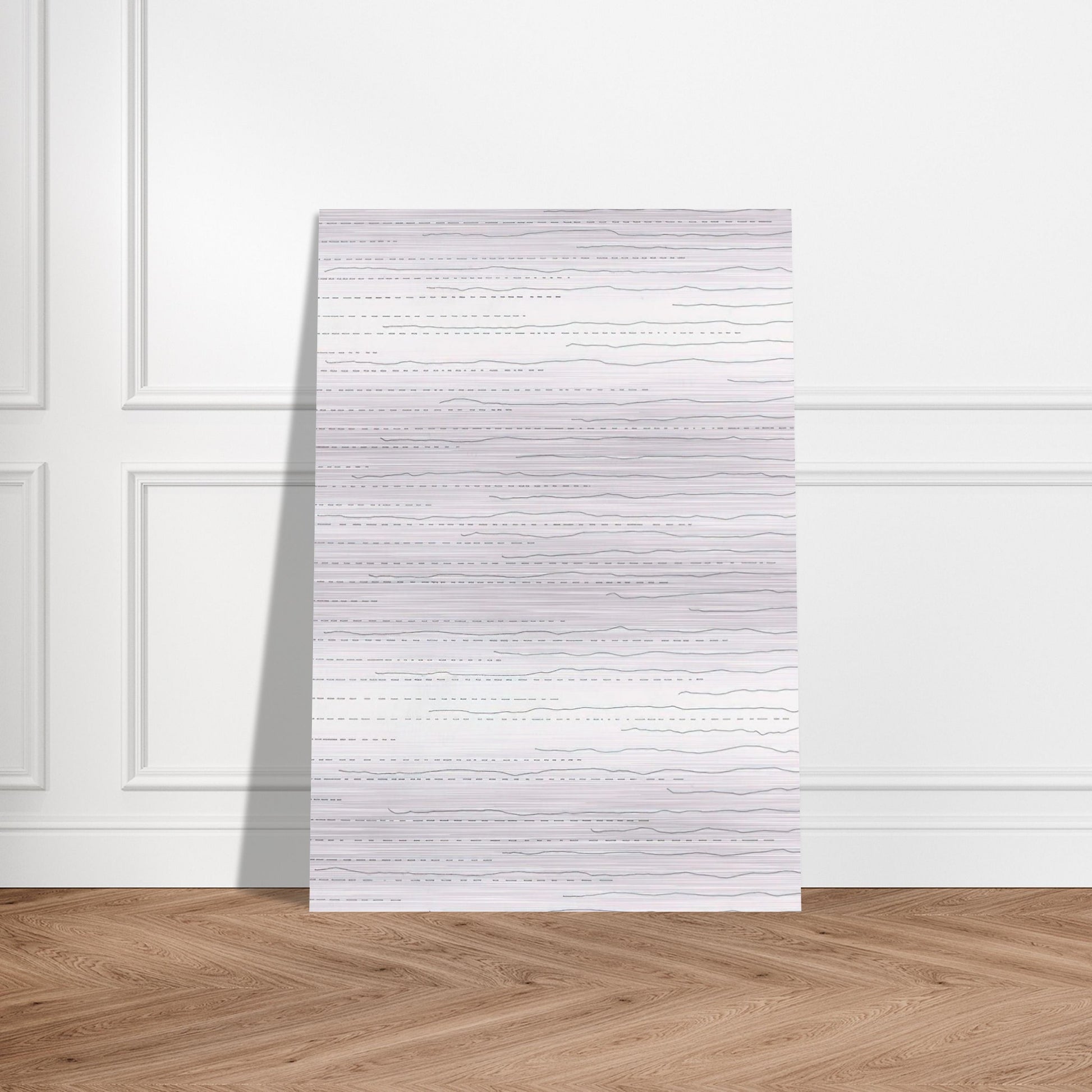 Alternate Not-Straight Lines From the Right Side and Broken Lines From the Left Side of Random Length - Sol LeWitt Brushed Aluminum Print - 70x100 cm / 28x40 inches | Sol LeWitt Aluminum Print | Sol LeWitt Prints