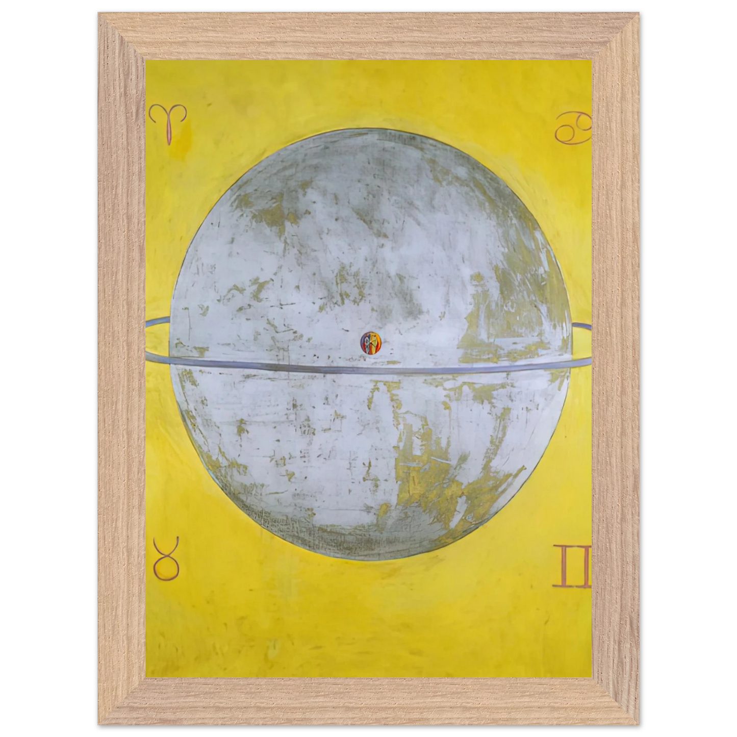 Hilma af Klint - THE DOVE NR 12 1915 Wall art - A2 (42 x 59.4  cm) - Premium Wooden Framed Poster With Fine Art Paper-canvas - Black frame