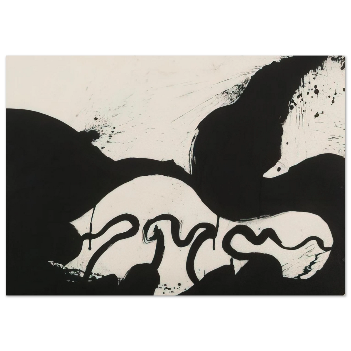 Helen Frankenthaler - Untitled - 1973 Wall art - 28x43  cm / XL (11x17 inches) - Fine Art Poster-canvas - -