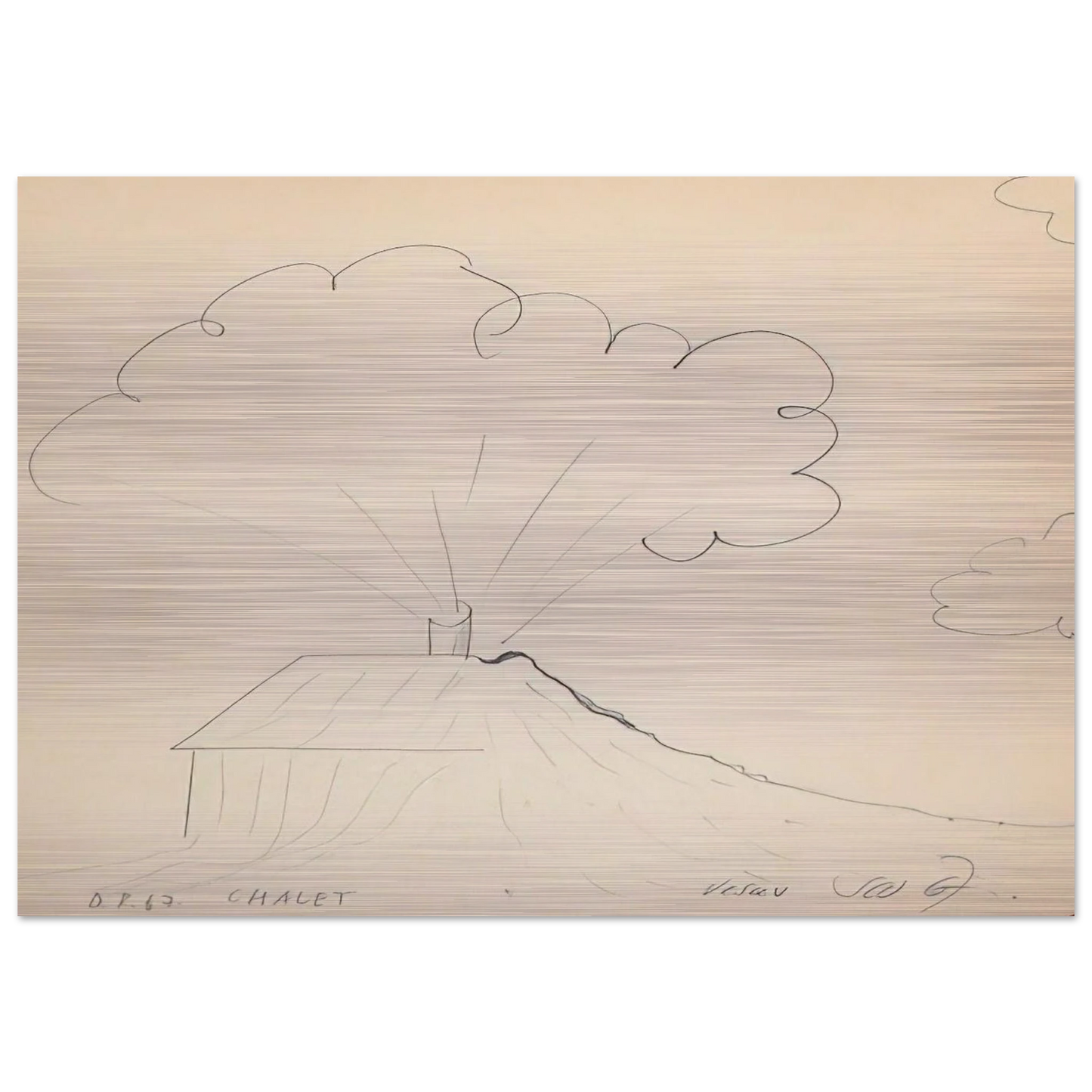 Chateau Vesuv - 1967 - Dieter Roth Brushed Aluminum Print - 70x100 cm / 28x40 inches | Dieter Roth Aluminum Print | Dieter Roth Prints