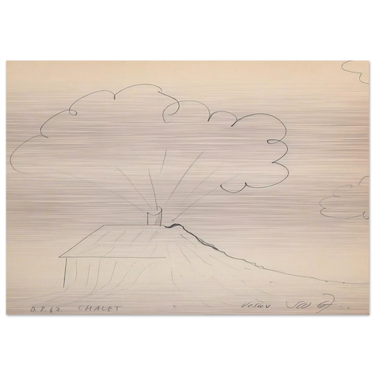 Chateau Vesuv - 1967 - Dieter Roth Brushed Aluminum Print - 70x100 cm / 28x40 inches | Dieter Roth Aluminum Print | Dieter Roth Prints