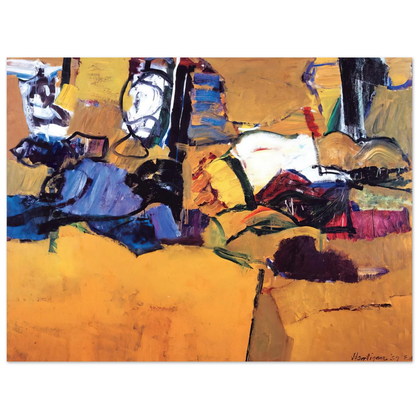 Grace Hartigan - New England, October 1957  75x100 cm / 30x40inches Fine Art Poster