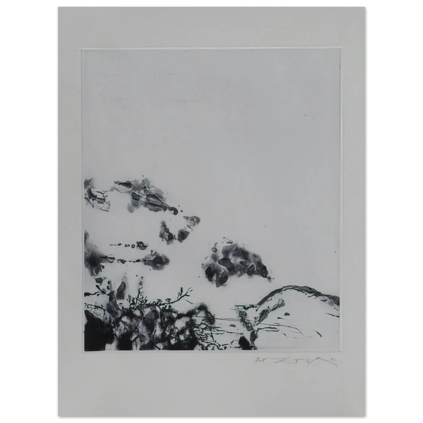 Zao Wou-Ki - ANNONCIATION AND MOMENTS 383 1994  75x100 cm / 30x40inches Fine Art Poster