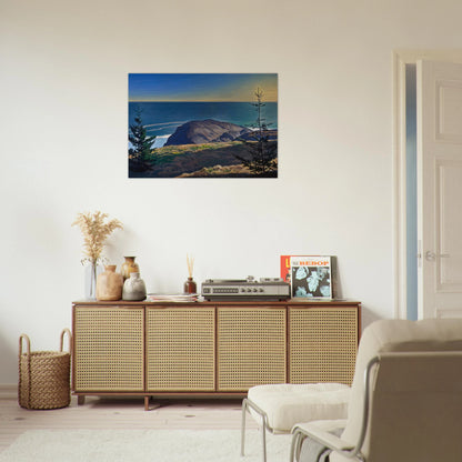Young Spruces, Maine Coast - Rockwell Kent Brushed Aluminum Print - 70x100 cm / 28x40 inches | Rockwell Kent Aluminum Print | Rockwell Kent Prints