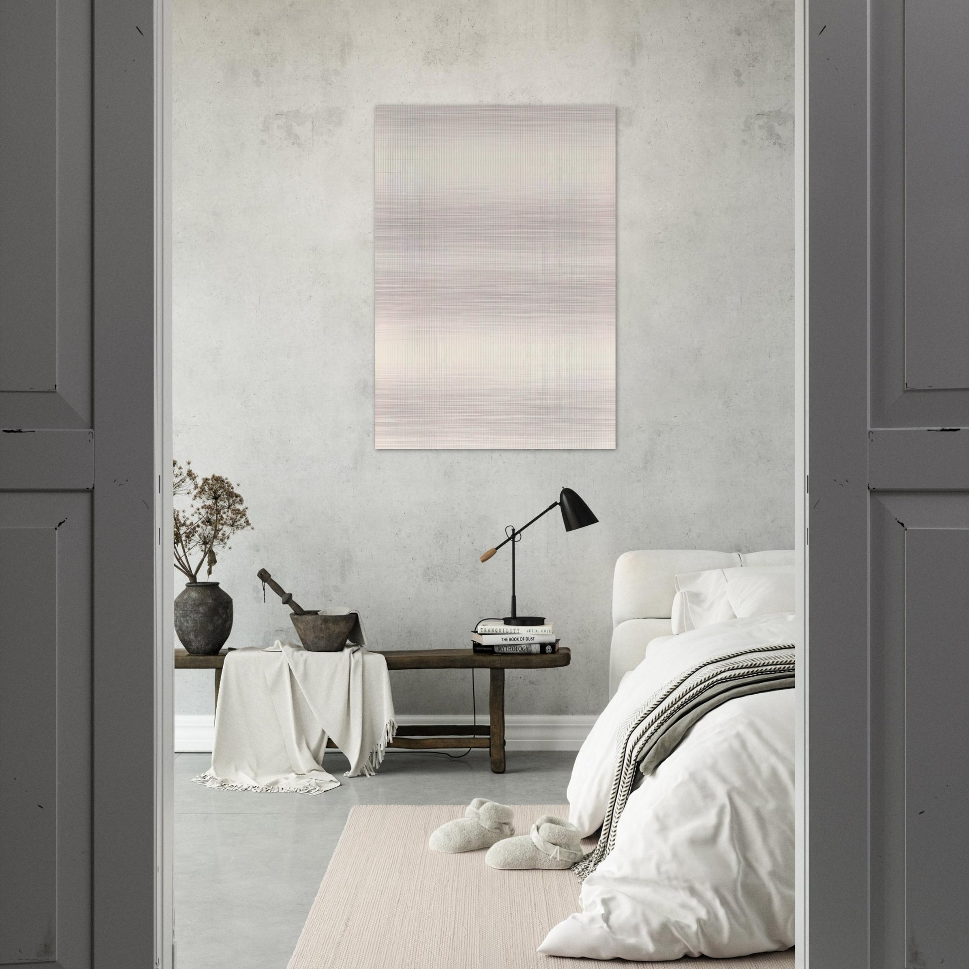 The Peach - Agnes Martin Brushed Aluminum Print - 70x100 cm / 28x40 inches | Agnes Martin Aluminum Print | Agnes Martin Prints
