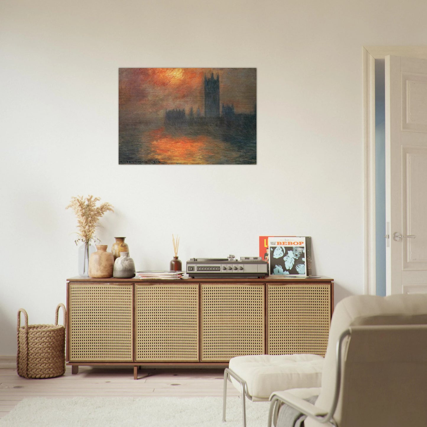 Houses of Parliament, Sunset - claude monet Brushed Aluminum Print - 70x100 cm / 28x40 inches | claude monet Aluminum Print | claude monet Prints