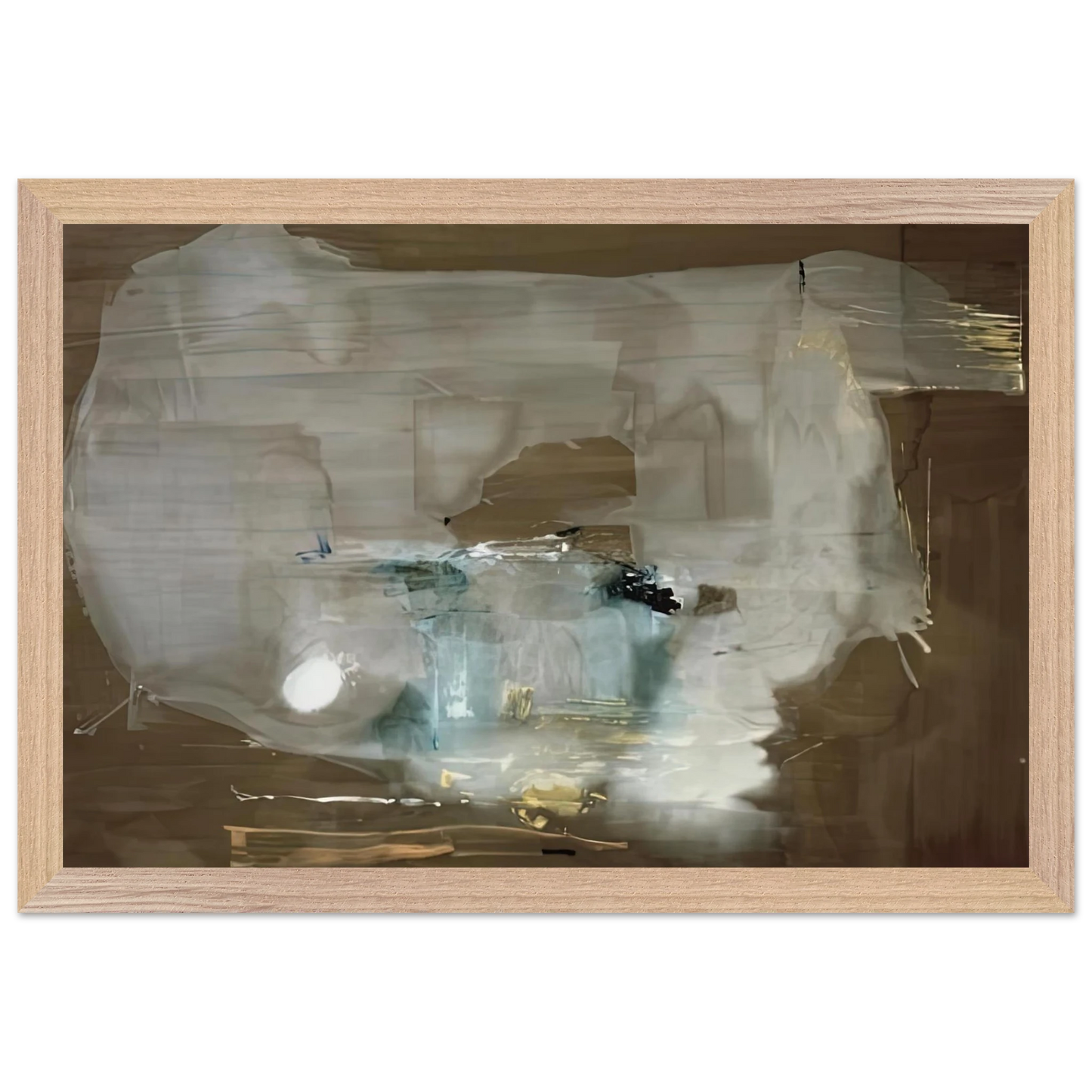 Helen Frankenthaler - M, 1977- Wall Art - 30x40 cm / 12x16 inches - Premium Wooden Framed Poster With Fine Art Paper-canvas - White frame