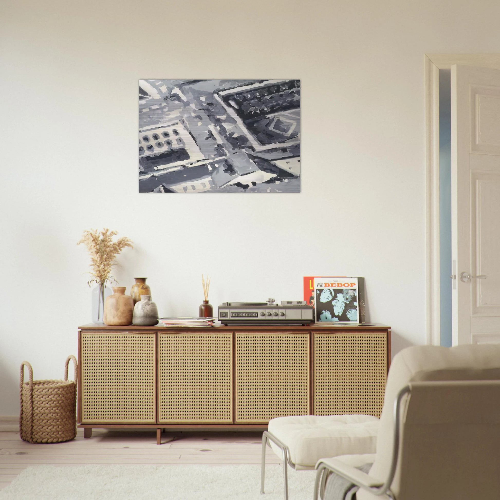 TOWNSCAPE M1 1968 - Gerhard Richter Brushed Aluminum Print - 70x100 cm / 28x40 inches | Gerhard Richter Aluminum Print | Gerhard Richter Prints
