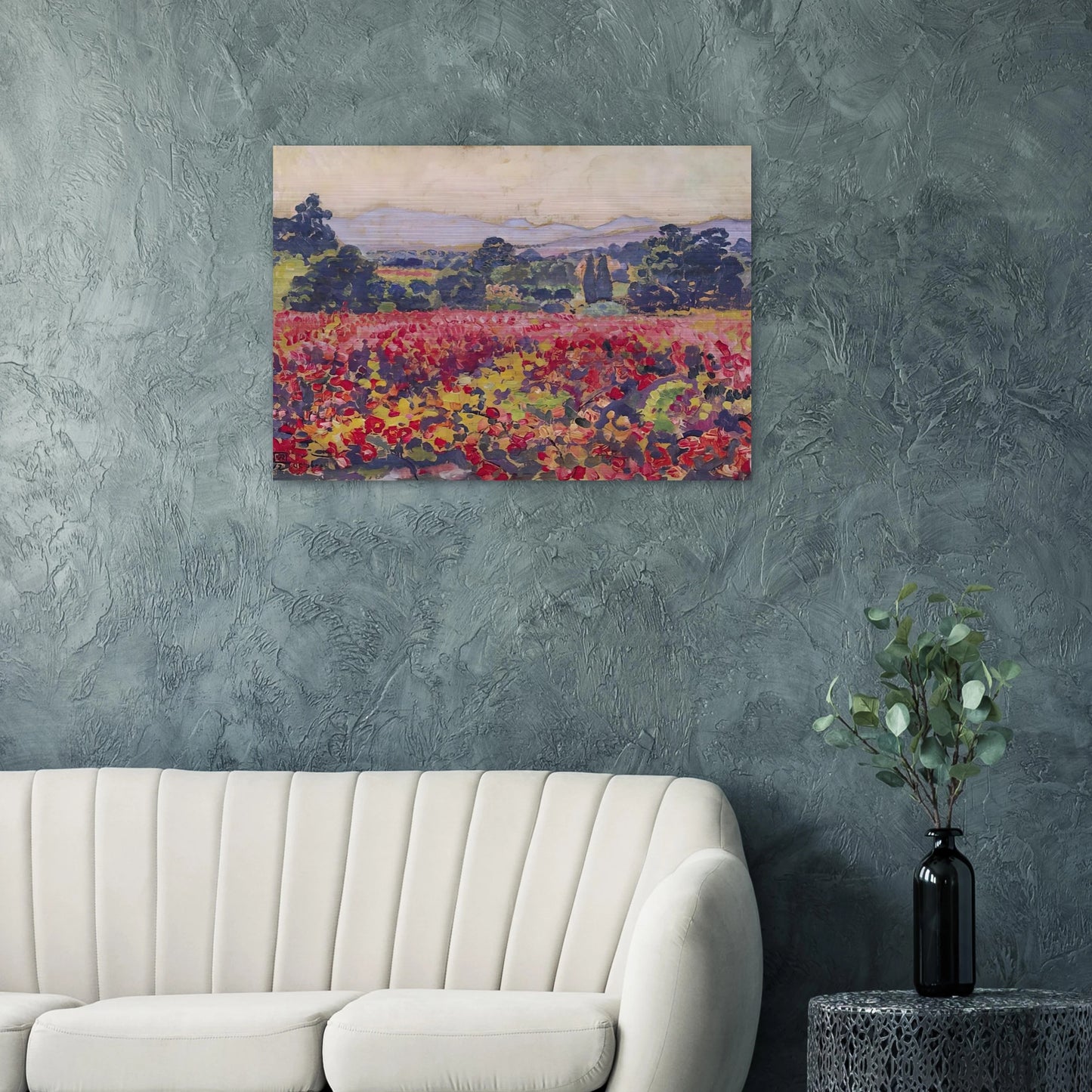THE VINES IN SAINT CLAIR 1912 - Theo van Rysselberghe Brushed Aluminum Print - 70x100 cm / 28x40 inches | Theo van Rysselberghe Aluminum Print | Theo van Rysselberghe Prints