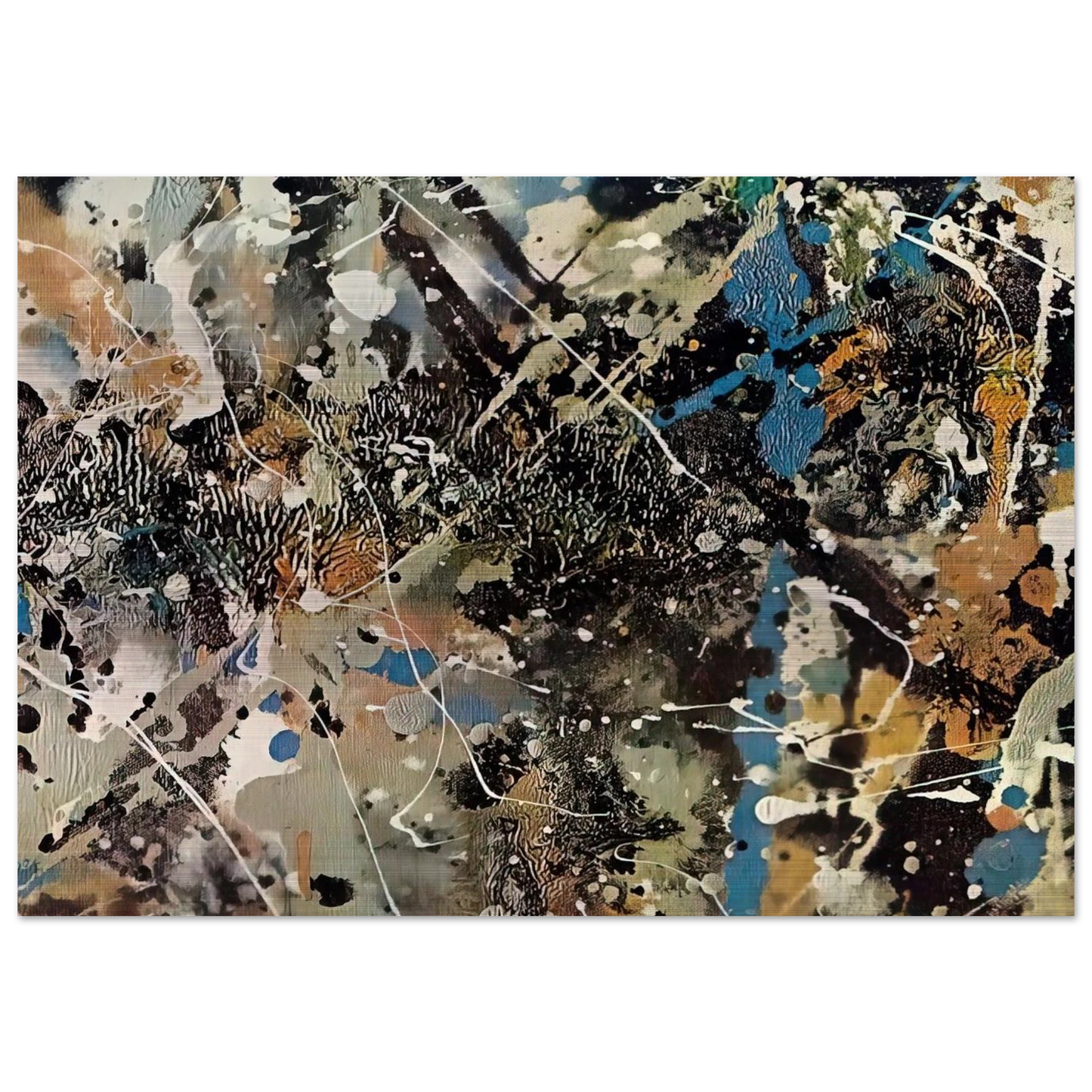 NOT_DETECTED_185248 - Jackson Pollock Brushed Aluminum Print - 70x100 cm / 28x40 inches | Jackson Pollock Aluminum Print | Jackson Pollock Prints