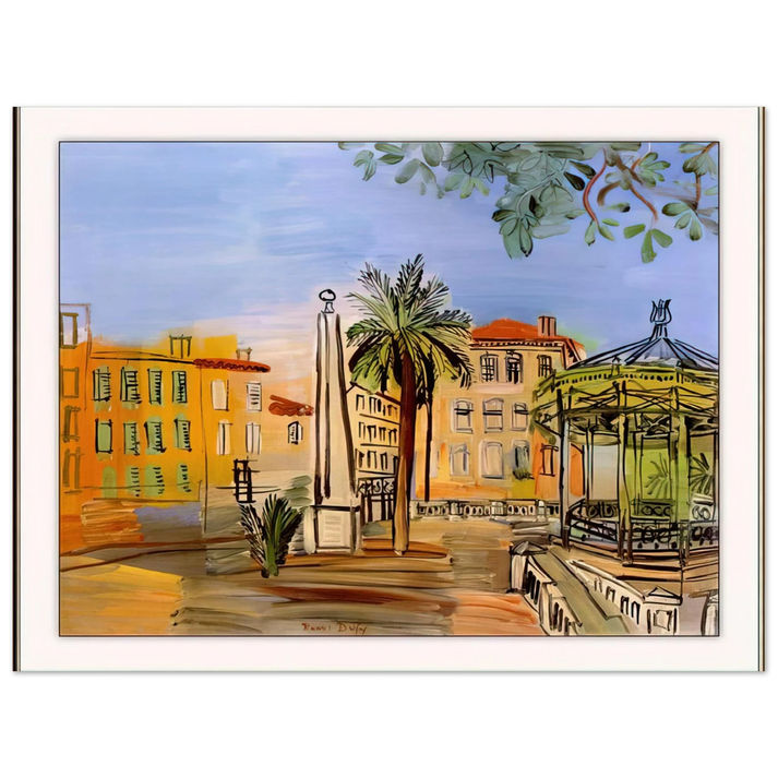 Raoul Dufy - THE SQUARE IN HYERES  75x100 cm / 30x40inches Fine Art Poster