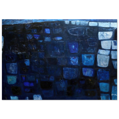 Blue Abstract - 1959 - William Scott Brushed Aluminum Print - 70x100 cm / 28x40 inches | William Scott Aluminum Print | William Scott Prints
