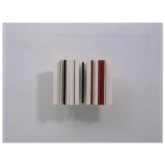 Victor Pasmore - Relief Construction in White, Black and Maroon - 1963  75x100 cm / 30x40inches Fine Art Poster