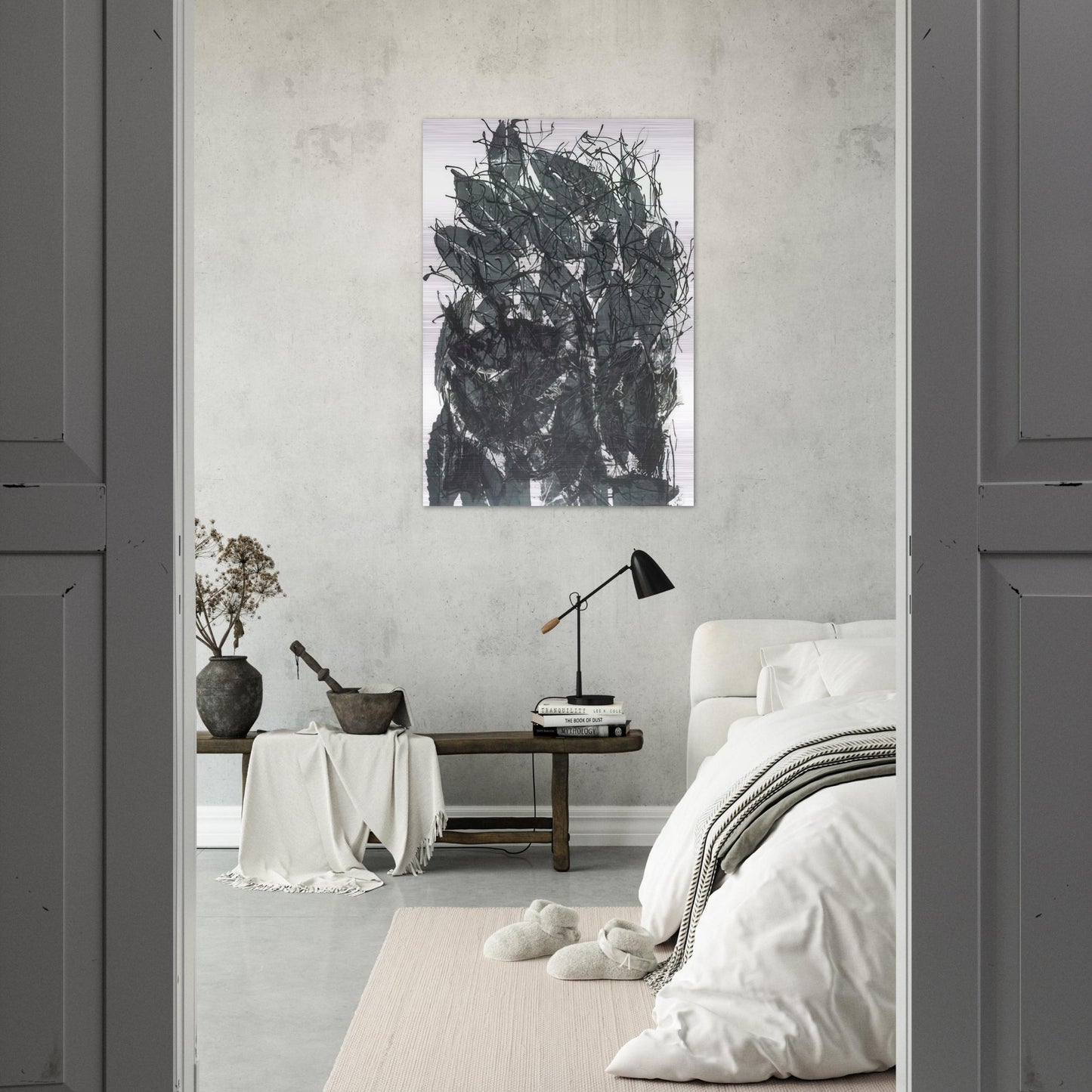 Leaves I - Jean-Paul Riopelle Brushed Aluminum Print - 70x100 cm / 28x40 inches | Jean-Paul Riopelle Aluminum Print | Jean-Paul Riopelle Prints