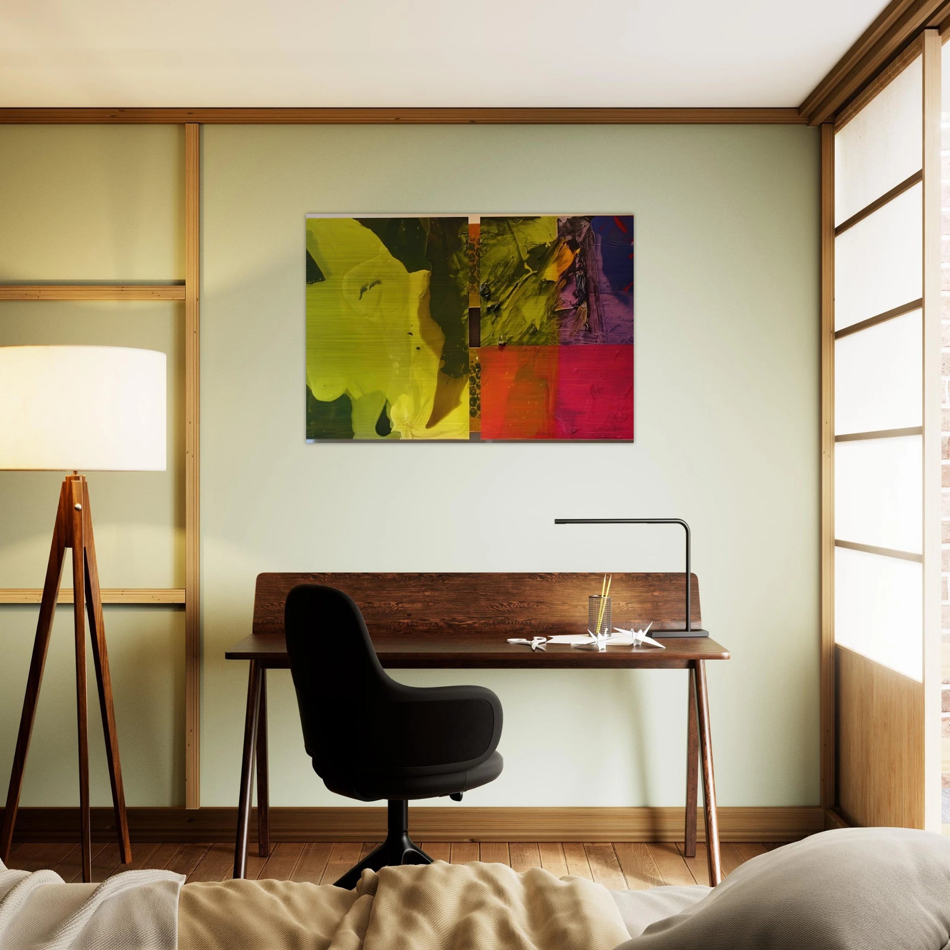 Sea Color - Sam Gilliam Brushed Aluminum Print - 70x100 cm / 28x40 inches | Sam Gilliam Aluminum Print | Sam Gilliam Prints