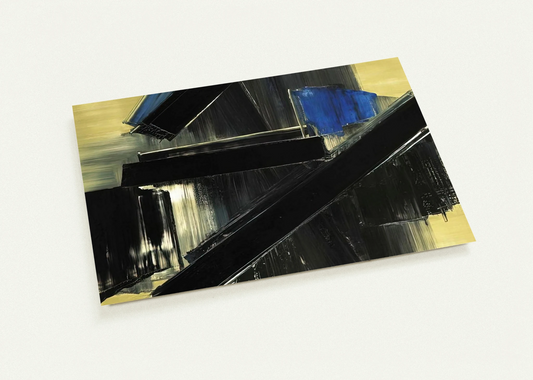 Peinture 21 Juillet 1958 - 1958 By Pierre Soulages Pack of 10 Post Cards | Pierre Soulages Post Cards | A6 (10.5 x 14.8 cm) - 4.1 x 5.8 inches