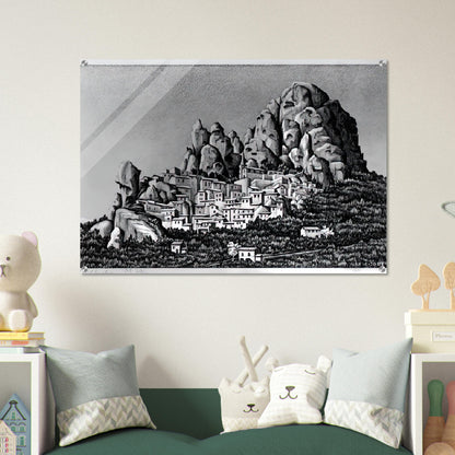 PENTEDATTIO CALABRIA OCTOBER 1930 1930 - MC Escher Acrylic Print - 70x100 cm / 28x40″ inches | Maurits Cornelis Escher Prints