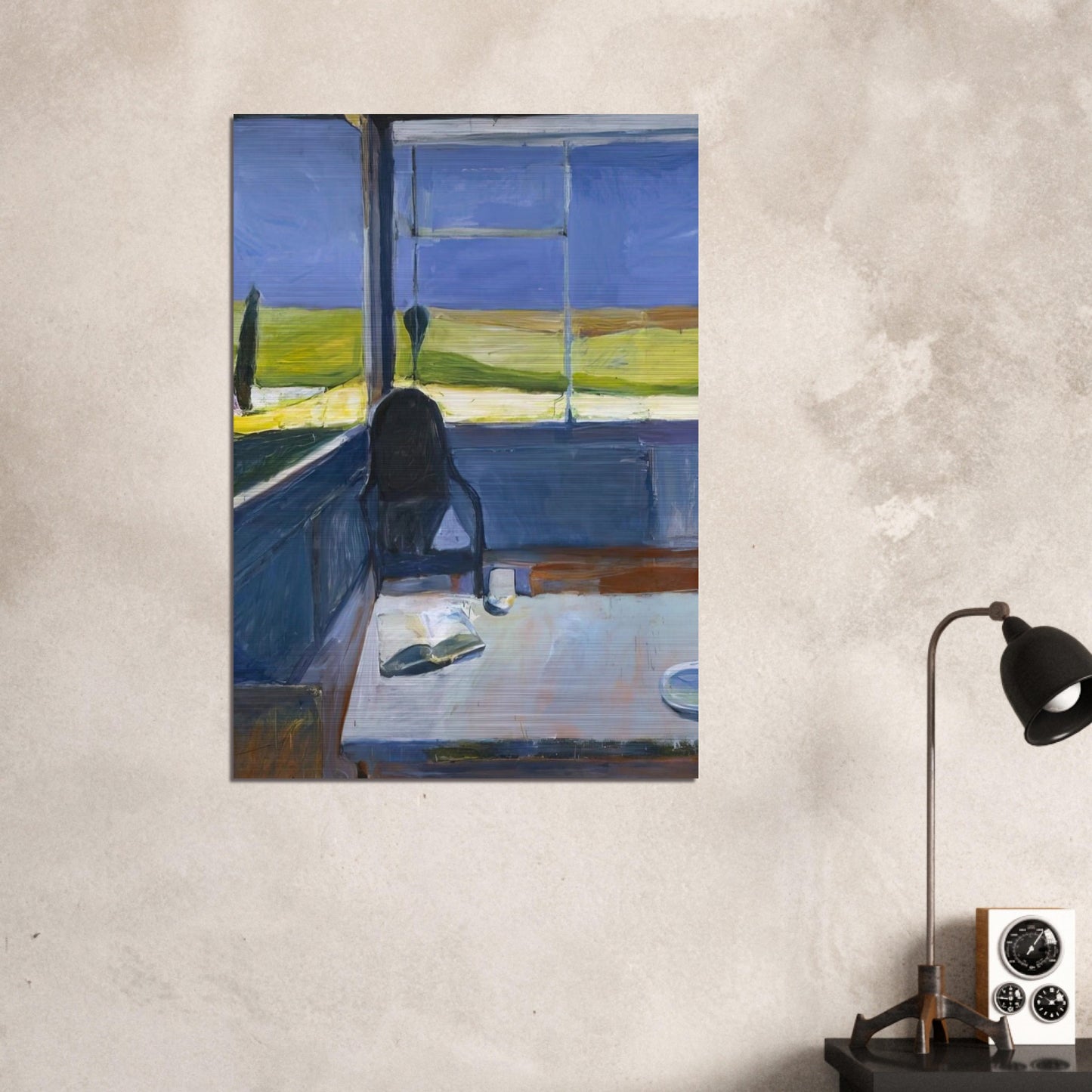 Interior with Book - Richard Diebenkorn Brushed Aluminum Print - 70x100 cm / 28x40 inches | Richard Diebenkorn Aluminum Print | Richard Diebenkorn Prints