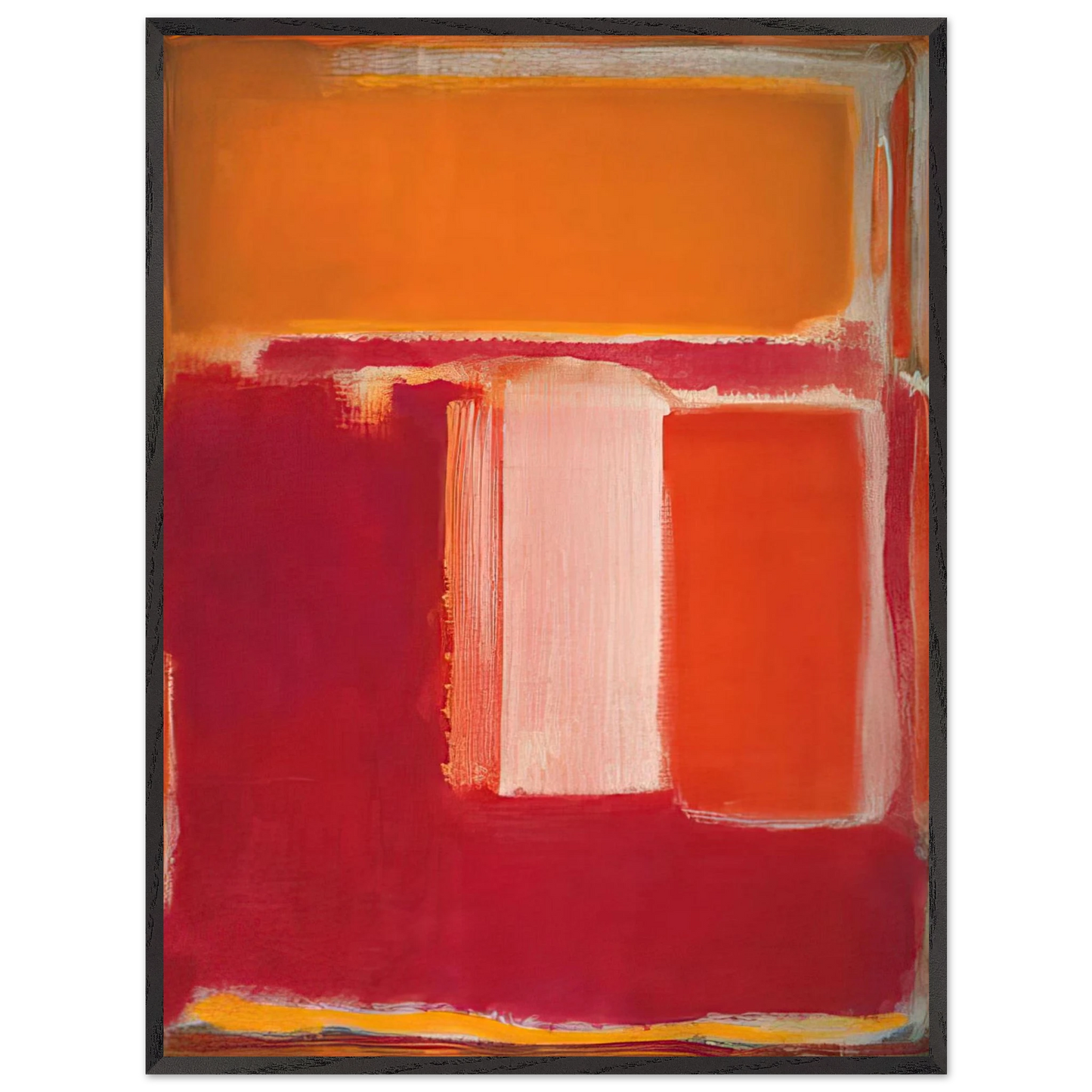 Mark Rothko - Yellow, Cherry, Orange - 1947 Wall Art - 21x29.7 cm / 8x12" - Premium Wooden Framed Poster With Fine Art Paper - Wood frame
