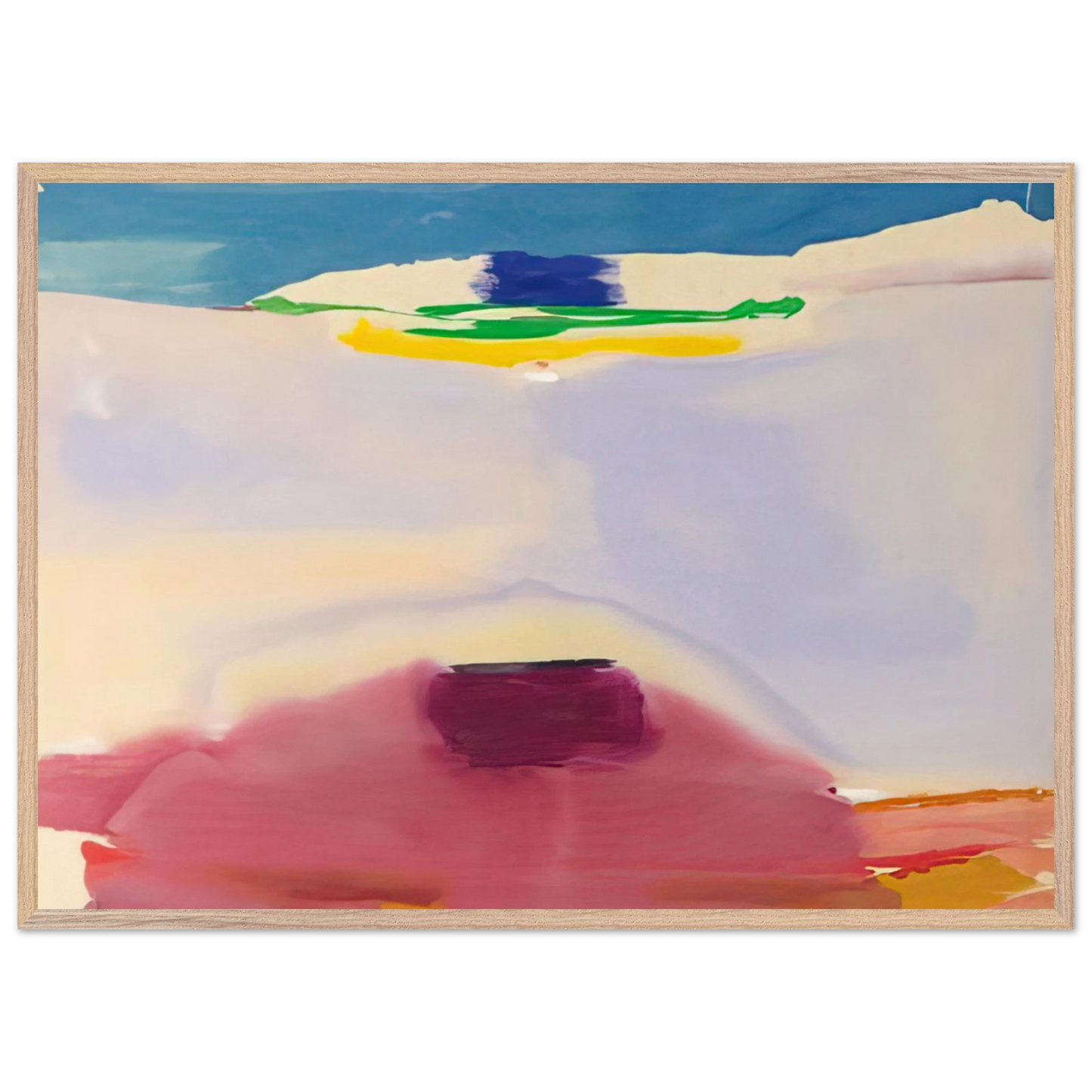 Helen Frankenthaler - Leveling - 1973 Wall art - 45x60 cm / 18x24 inches - Premium Wooden Framed Poster With Fine Art Paper-canvas - Black frame