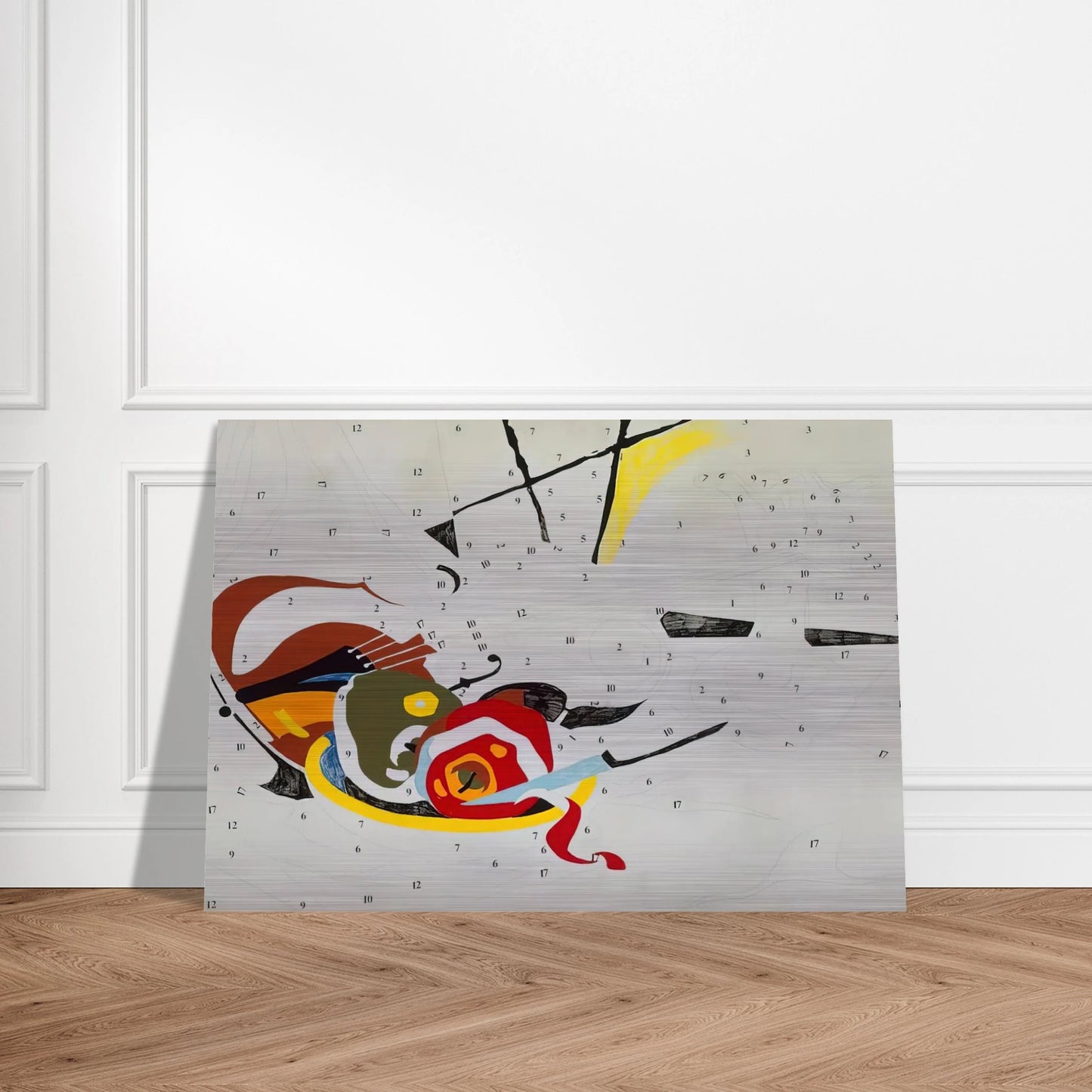Do It Yourself  Violin  - Andy Warhol Brushed Aluminum Print - 70x100 cm / 28x40 inches | Andy Warhol Aluminum Print | Andy Warhol Prints