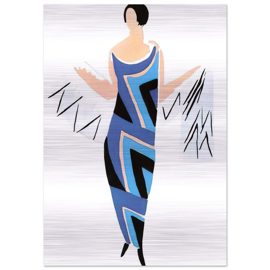 FASHION ILLUSTRATION 4 - Sonia Delaunay Brushed Aluminum Print - 70x100 cm / 28x40 inches | Sonia Delaunay Aluminum Print | Sonia Delaunay Prints