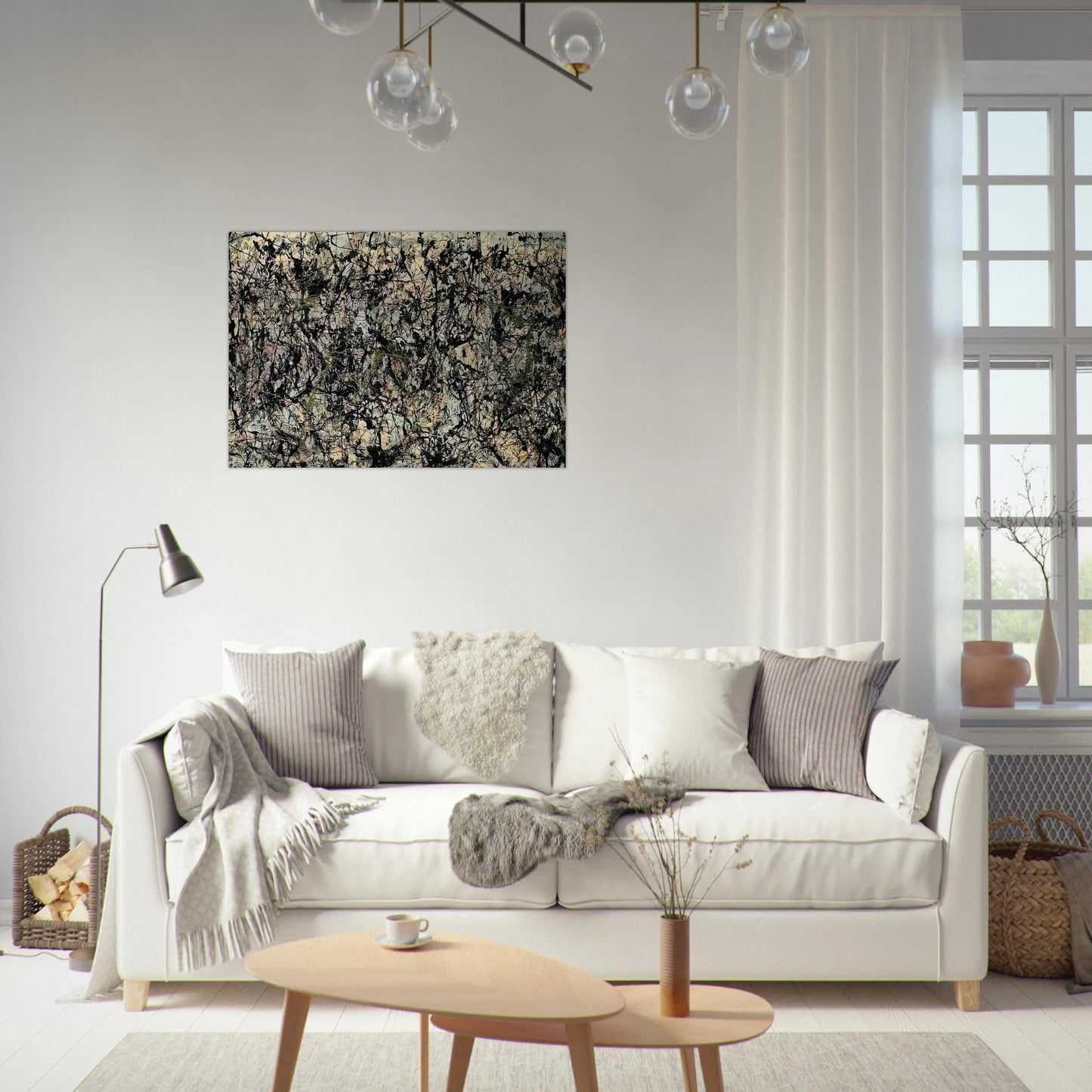 LUCIFER 1947 - Jackson Pollock Brushed Aluminum Print - 70x100 cm / 28x40 inches | Jackson Pollock Aluminum Print | Jackson Pollock Prints