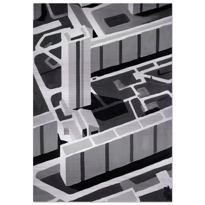 TOWNSCAPE SL 1969 - Gerhard Richter Brushed Aluminum Print - 70x100 cm / 28x40 inches | Gerhard Richter Aluminum Print | Gerhard Richter Prints