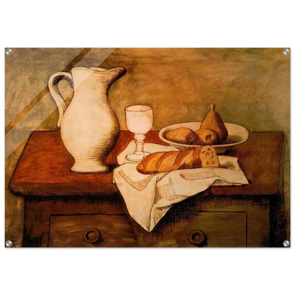 Still life with jug and bread - 1921 - Pablo Picasso Acrylic Print - 70x100 cm / 28x40″ inches