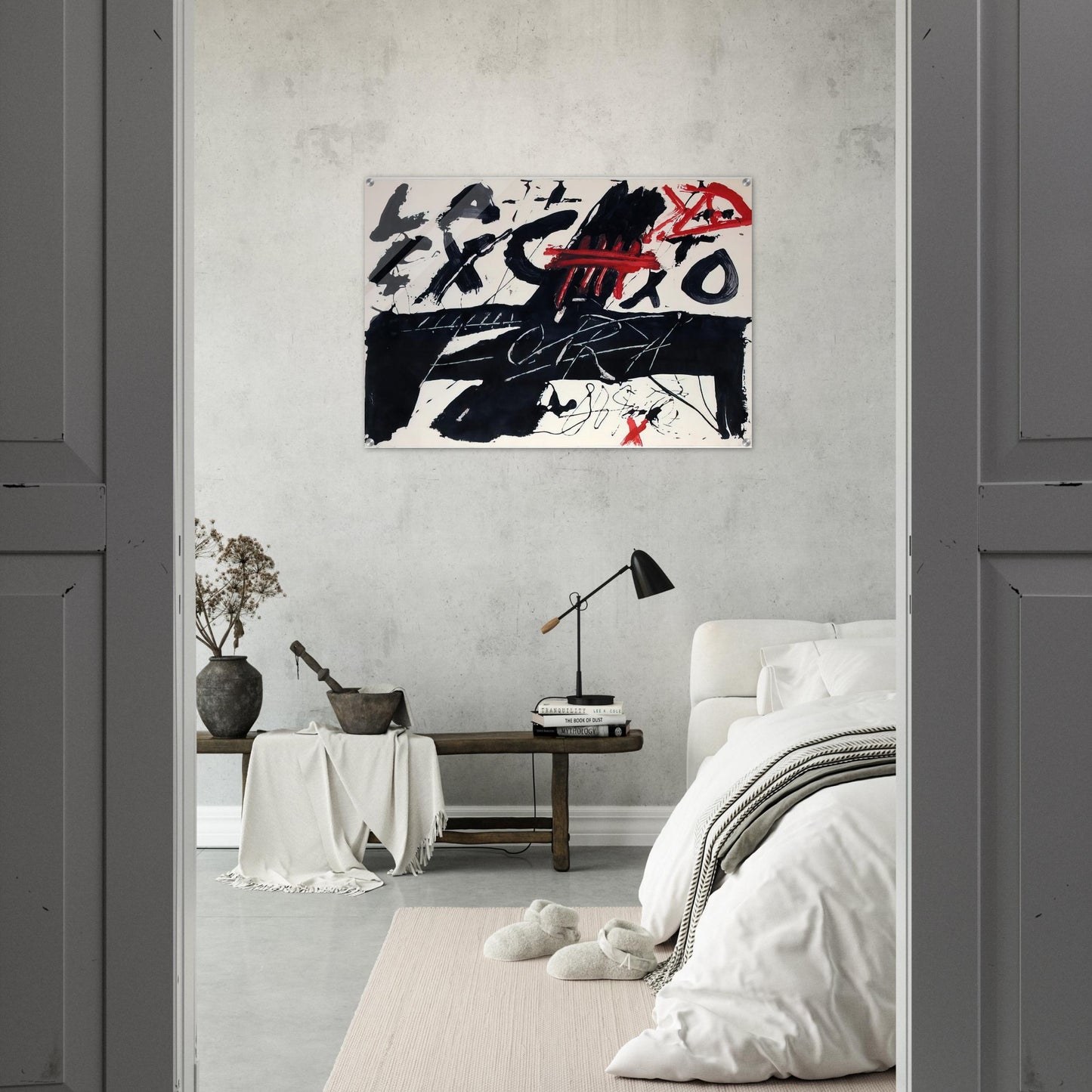 NEGRE I ROIG III FORA 1976 - Antoni Tapies Acrylic Print - 70x100 cm / 28x40″ inches