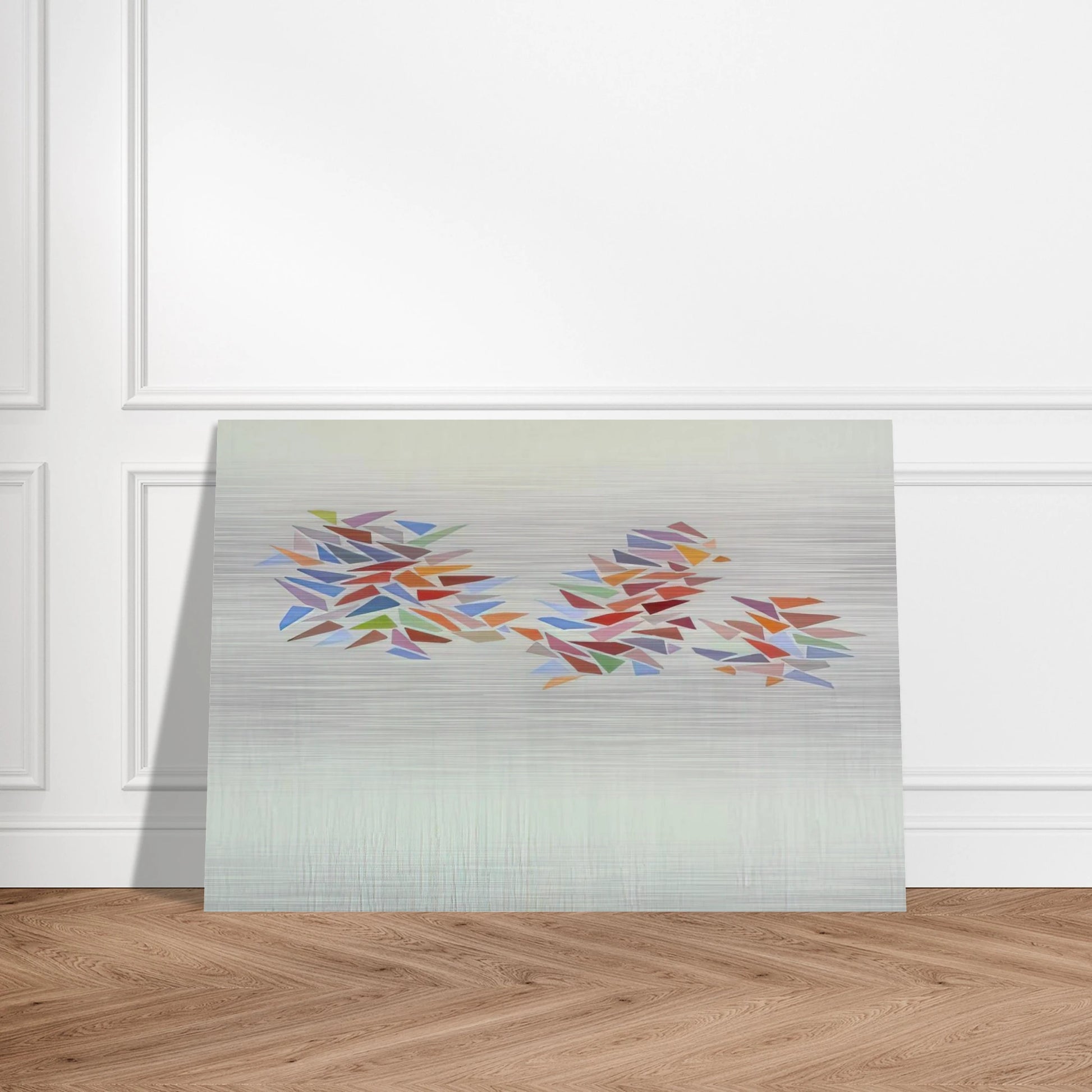 Bright Colors on Pale Green - 1976 - Robert Goodnough Brushed Aluminum Print - 70x100 cm / 28x40 inches | Robert Goodnough Aluminum Print | Robert Goodnough Prints