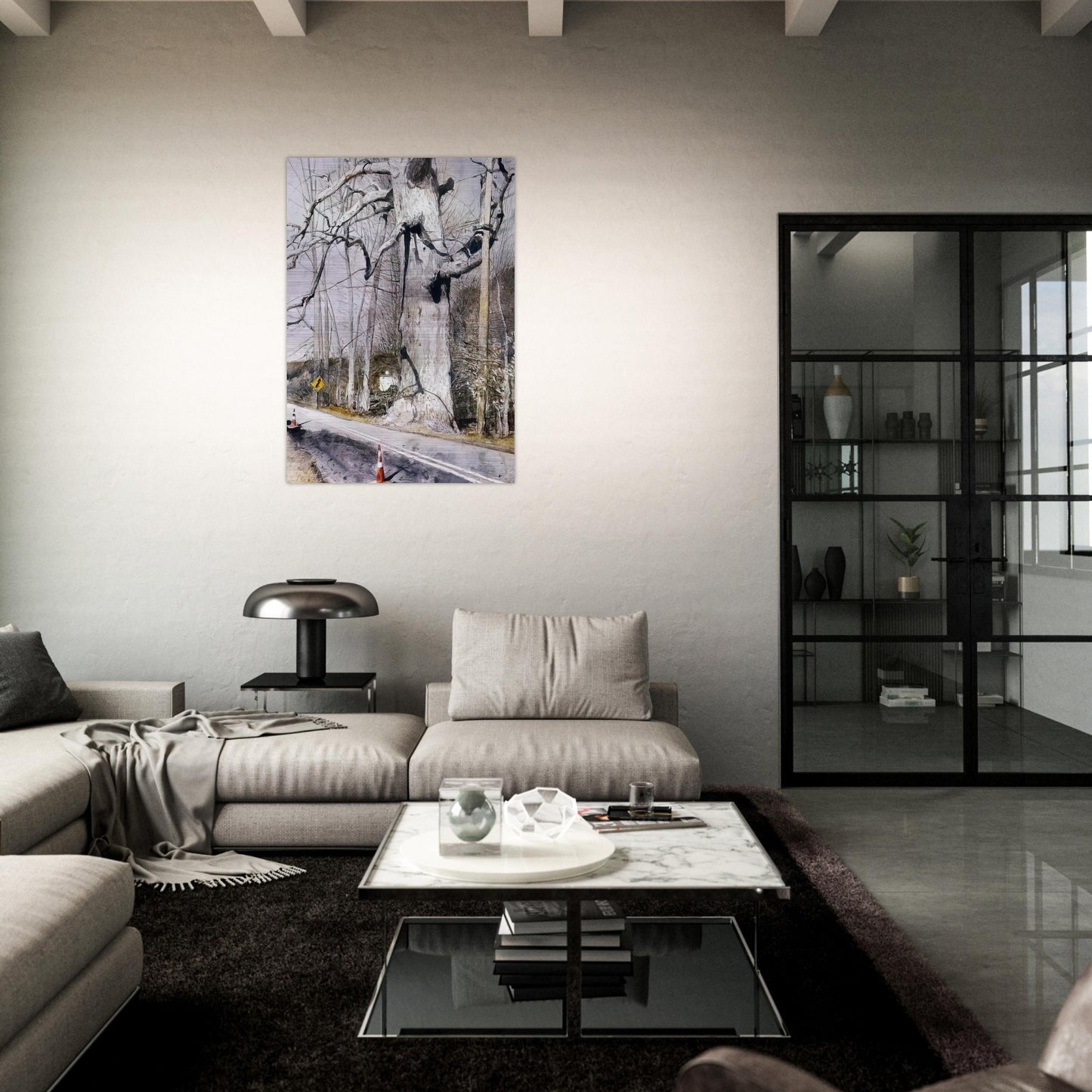 WALKING STICK - Andrew Wyeth Brushed Aluminum Print - 70x100 cm / 28x40 inches | Andrew Wyeth Aluminum Print | Andrew Wyeth Prints