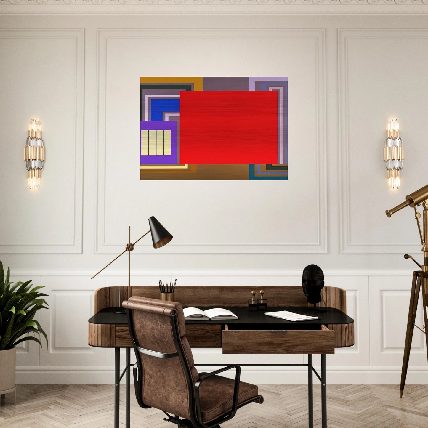 Power User - 1995 - Peter Halley Brushed Aluminum Print - 70x100 cm / 28x40 inches | Peter Halley Aluminum Print | Peter Halley Prints