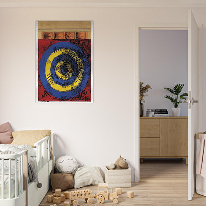 TARGET WITH FOUR FACES ULAE 55 1968 - Jasper Johns Brushed Aluminum Print - 70x100 cm / 28x40 inches | Jasper Johns Aluminum Print | Jasper Johns Prints