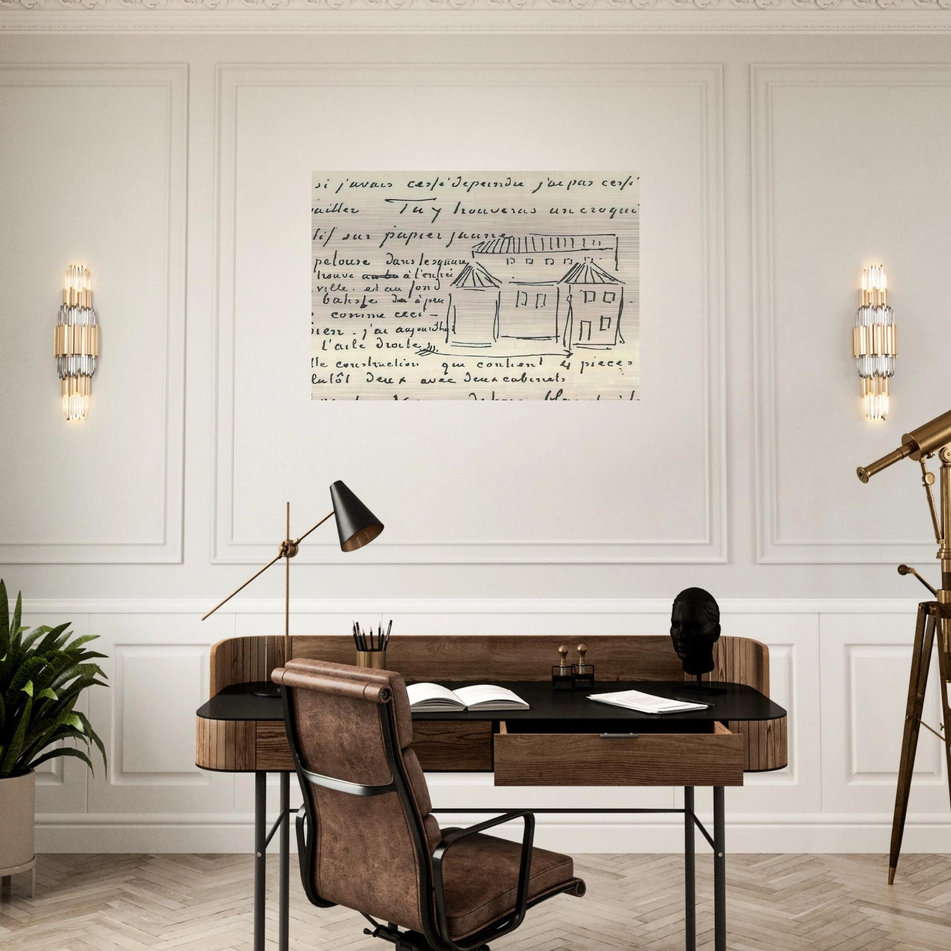 Vincent's House - Vincent van Gogh Brushed Aluminum Print - 70x100 cm / 28x40 inches | Vincent van Gogh Aluminum Print | Vincent van Gogh Prints