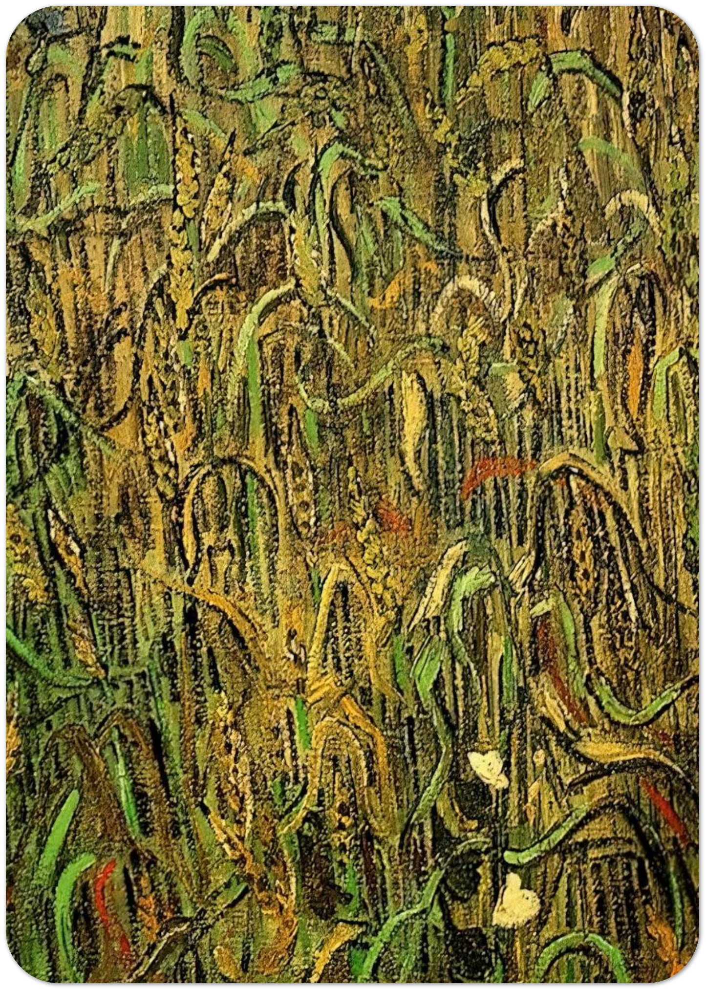 Ears of Wheat By Vincent van Gogh Pack of 10 Post Cards | Vincent van Gogh Post Cards | A6 (10.5 x 14.8 cm) - 4.1 x 5.8 inches