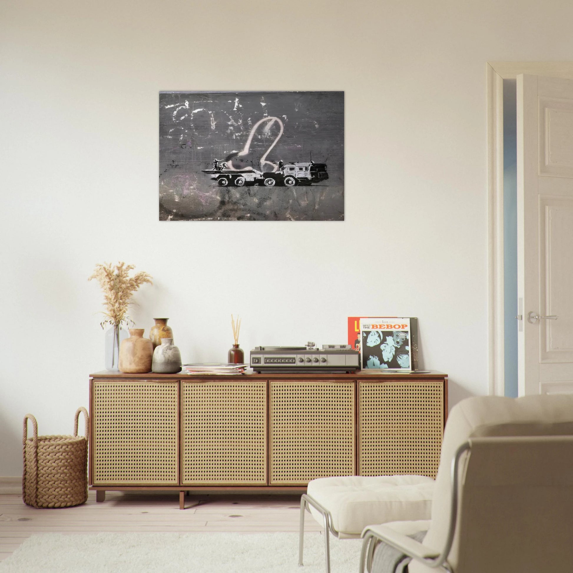 KYIV VELYKA ZHYTOMYRSKA 13 2022 - Banksy Brushed Aluminum Print - 70x100 cm / 28x40 inches | Banksy Aluminum Print | Banksy Prints