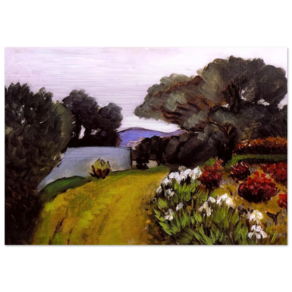 IN THE NICE COUNTRYSIDE GARDEN OF IRISES 1919 - Henri Matisse Brushed Aluminum Print - 70x100 cm / 28x40 inches | Henri Matisse Aluminum Print | Henri Matisse Prints