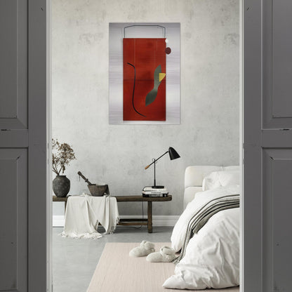 RED PANEL 1936 - Alexander Calder Brushed Aluminum Print - 70x100 cm / 28x40 inches | Alexander Calder Aluminum Print | Alexander Calder Prints